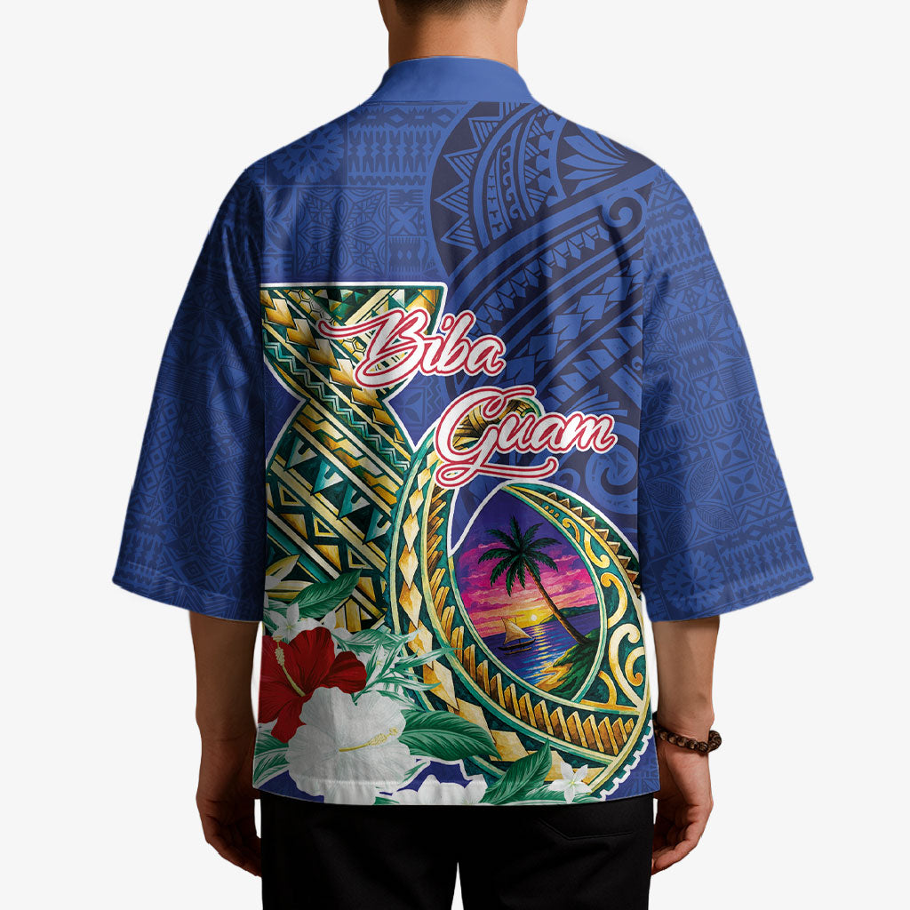 Guam Chamorro Kimono Tribal Latte Stone and Seal Artwork Polynesian Patterns