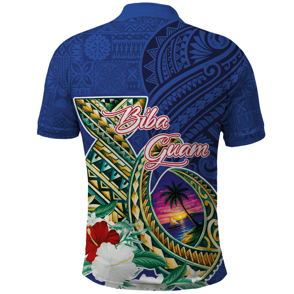 Guam Chamorro Polo Shirt Tribal Latte Stone and Seal Artwork Polynesian Patterns