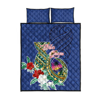 Guam Chamorro Quilt Bed Set Tribal Latte Stone and Seal Artwork Polynesian Patterns