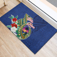 Guam Chamorro Rubber Doormat Tribal Latte Stone and Seal Artwork Polynesian Patterns