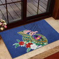 Guam Chamorro Rubber Doormat Tribal Latte Stone and Seal Artwork Polynesian Patterns