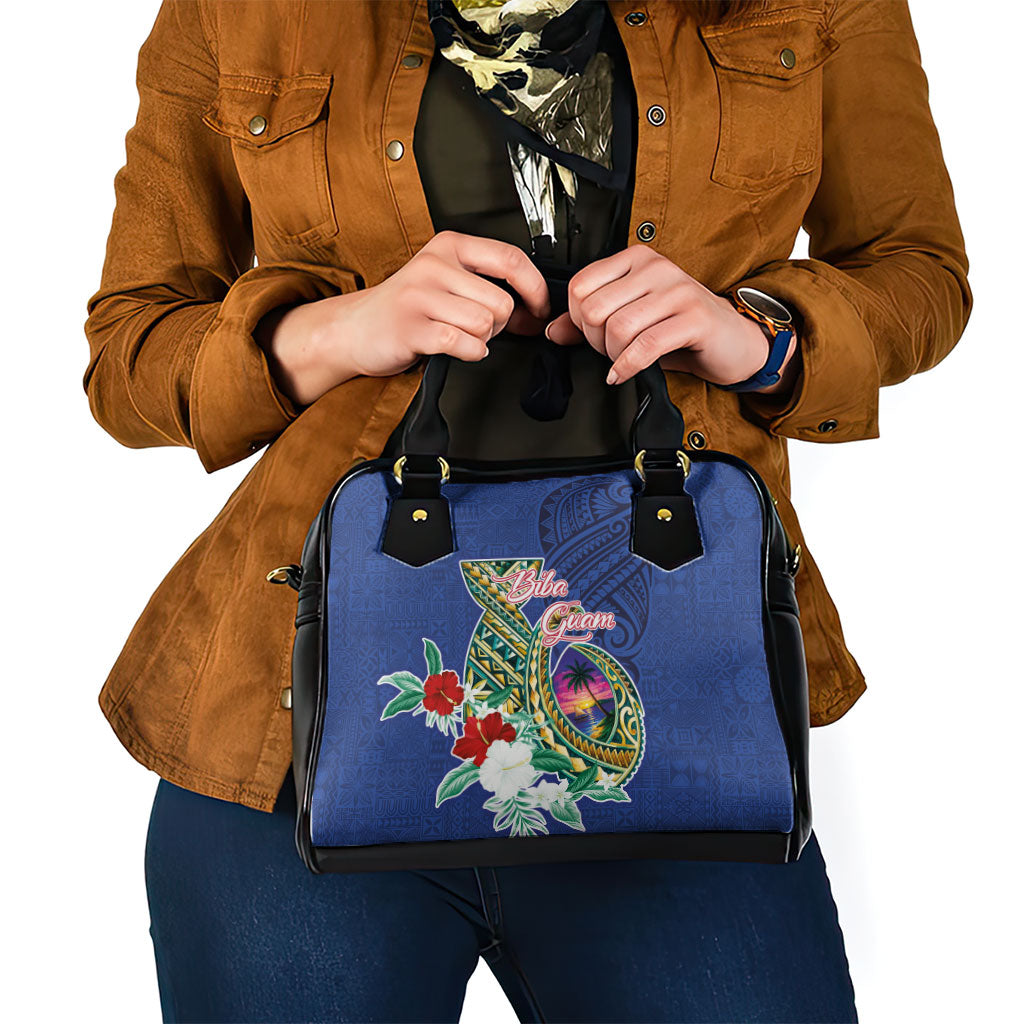 Guam Chamorro Shoulder Handbag Tribal Latte Stone and Seal Artwork Polynesian Patterns