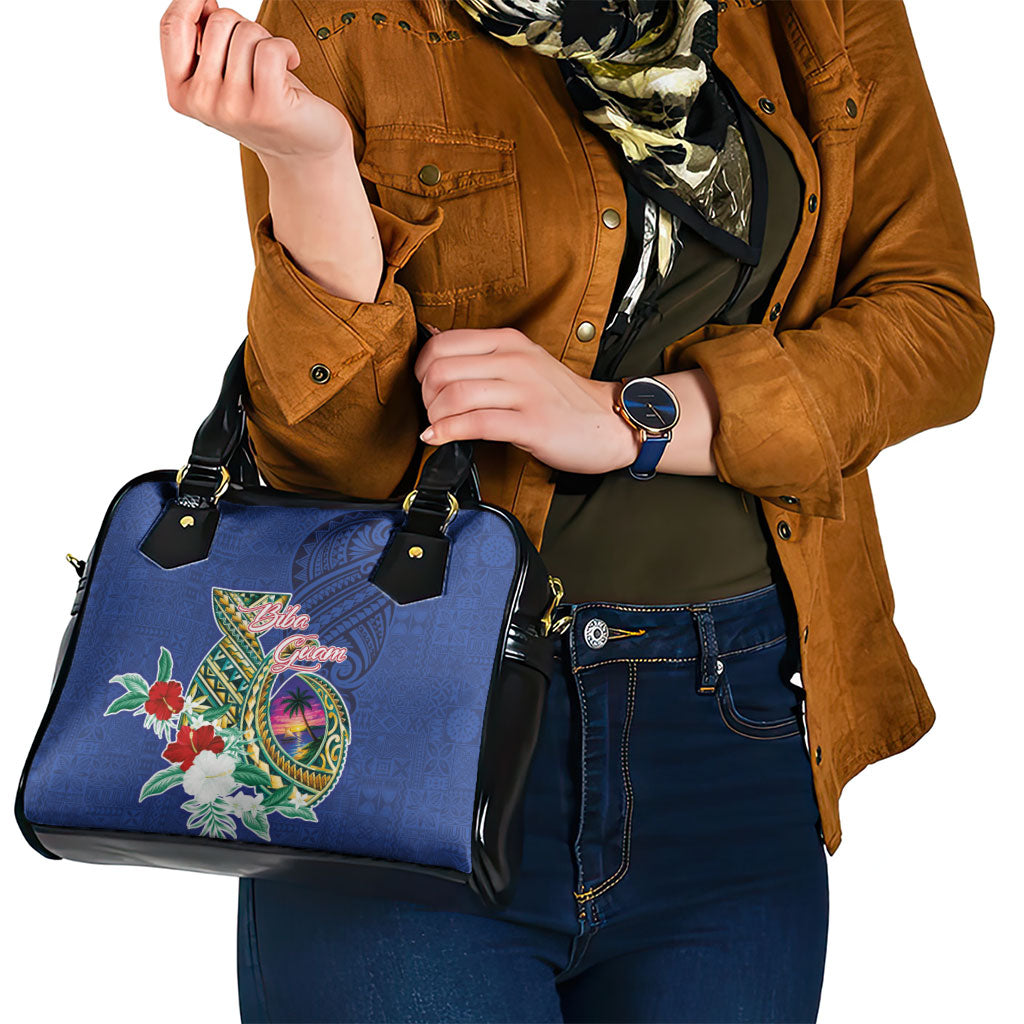 Guam Chamorro Shoulder Handbag Tribal Latte Stone and Seal Artwork Polynesian Patterns