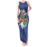 Guam Chamorro Tank Maxi Dress Tribal Latte Stone and Seal Artwork Polynesian Patterns