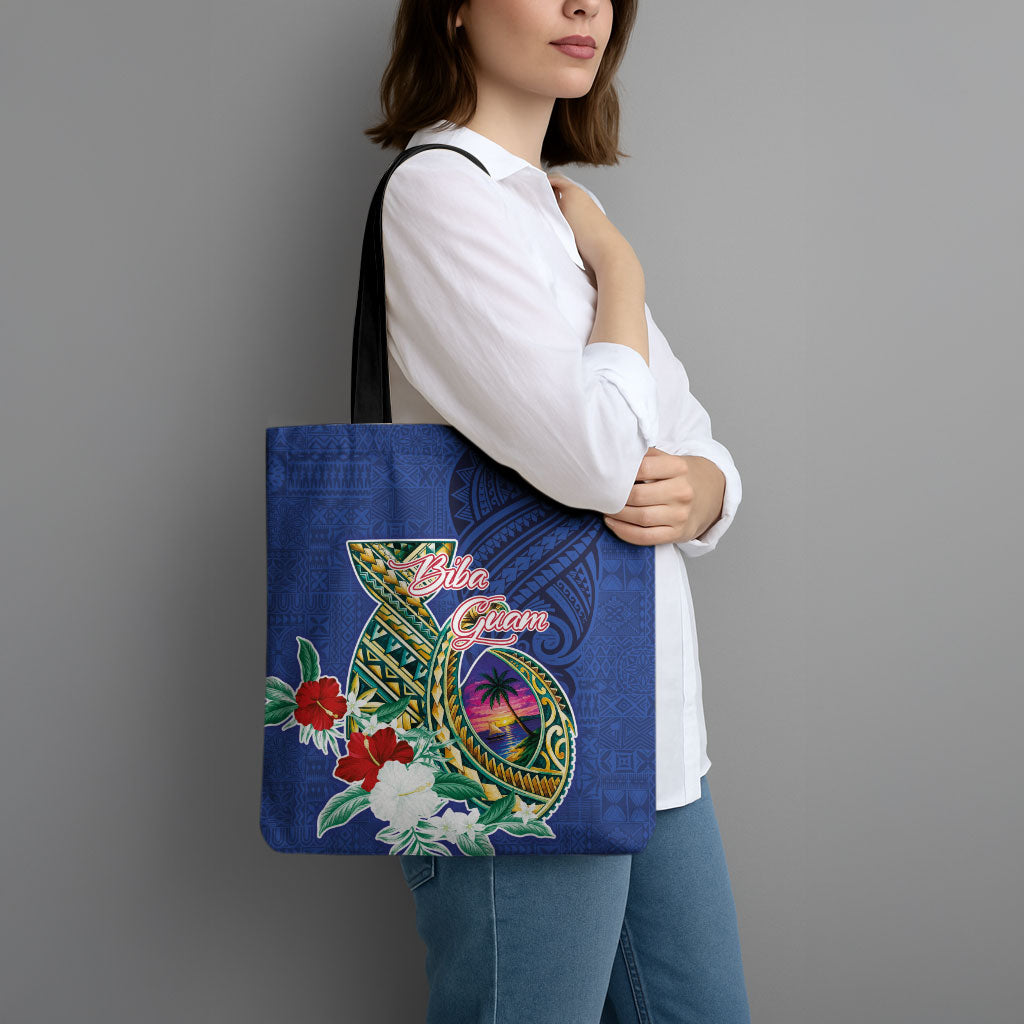 Guam Chamorro Tote Bag Tribal Latte Stone and Seal Artwork Polynesian Patterns