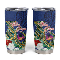 Guam Chamorro Tumbler Cup Tribal Latte Stone and Seal Artwork Polynesian Patterns