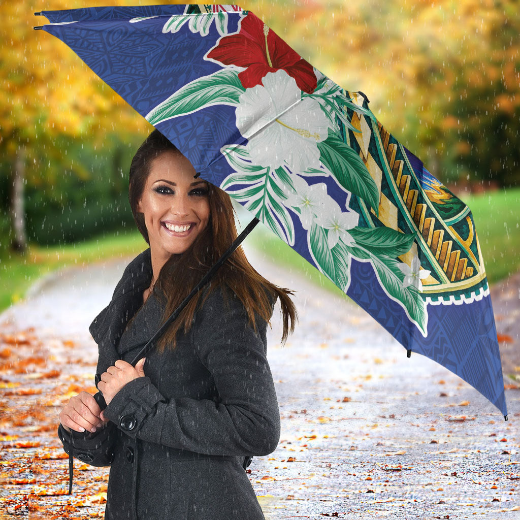 Guam Chamorro Umbrella Tribal Latte Stone and Seal Artwork Polynesian Patterns