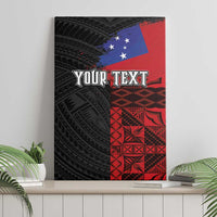 Personalised Samoa 685 Canvas Wall Art Siapo Pattern and Samoa Flag Design