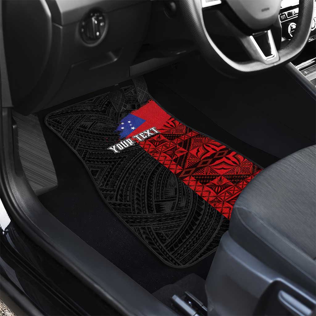 Personalised Samoa 685 Car Mats Siapo Pattern and Samoa Flag Design LT03 - Polynesian Pride