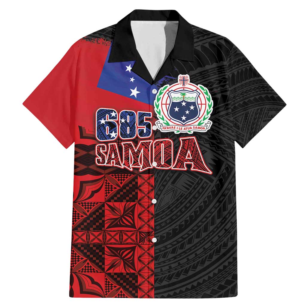 Personalised Samoa 685 Family Matching Mermaid Dress and Hawaiian Shirt Siapo Pattern and Samoa Flag Design