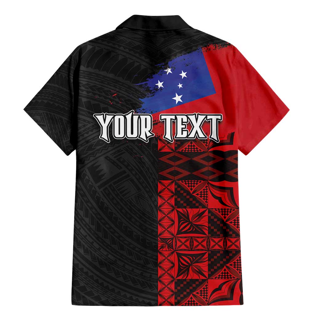 Personalised Samoa 685 Family Matching Mermaid Dress and Hawaiian Shirt Siapo Pattern and Samoa Flag Design