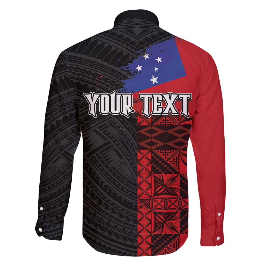 Personalised Samoa 685 Family Matching Mermaid Dress and Hawaiian Shirt Siapo Pattern and Samoa Flag Design