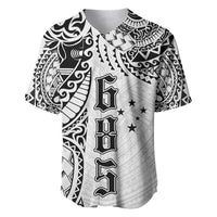 Samoa 685 Art Traditional Tattoo Pattern Baseball Jersey White Color LT03 White - Polynesian Pride