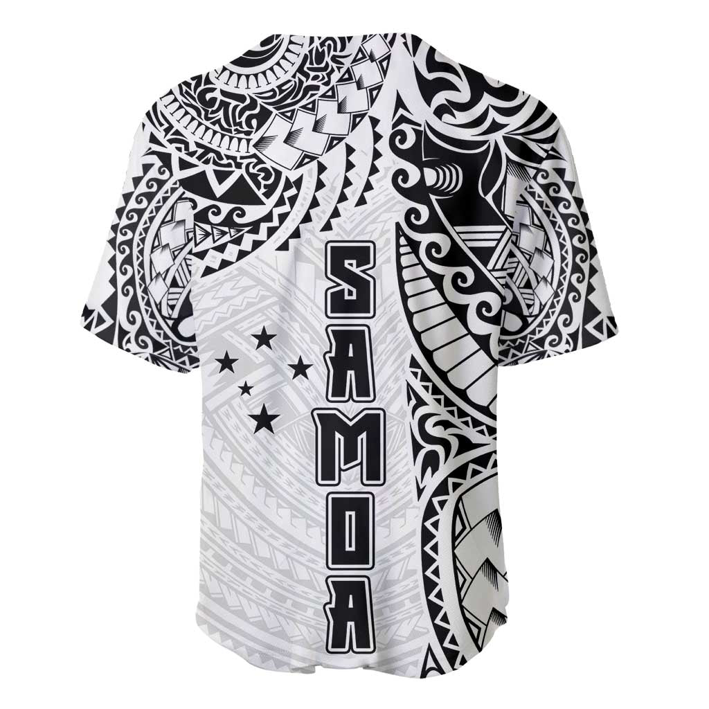 Samoa 685 Art Traditional Tattoo Pattern Baseball Jersey White Color LT03 - Polynesian Pride