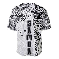 Samoa 685 Art Traditional Tattoo Pattern Baseball Jersey White Color LT03 - Polynesian Pride
