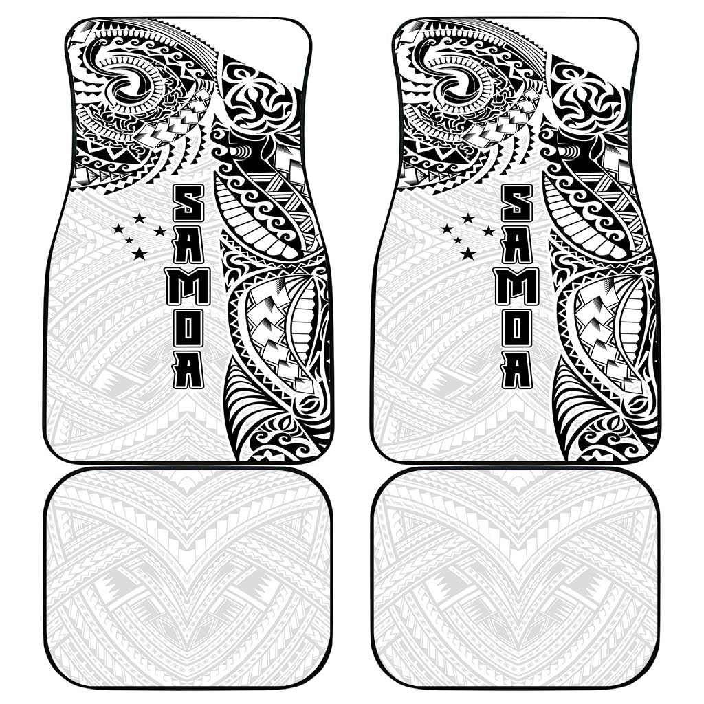 Samoa 685 Art Traditional Tattoo Pattern Car Mats White Color LT03 - Polynesian Pride