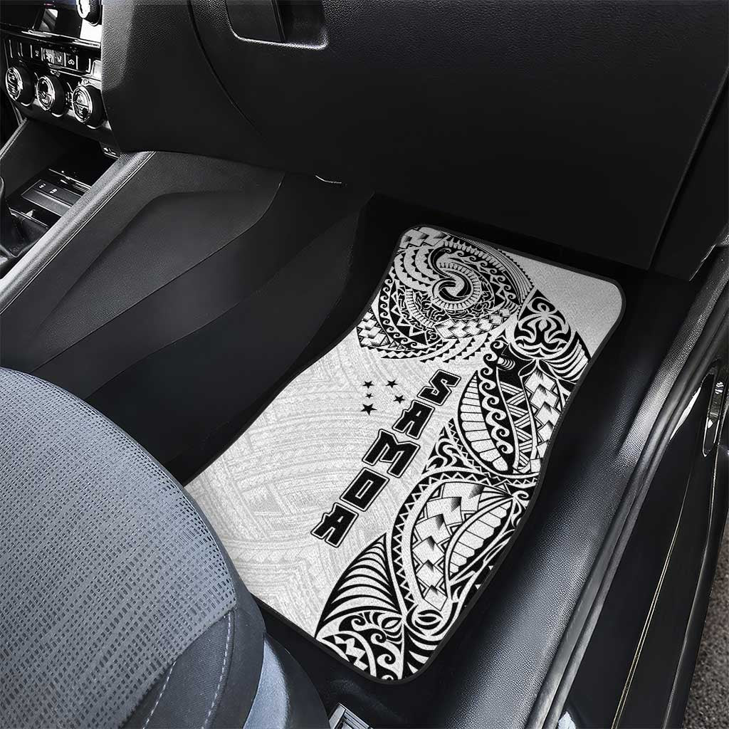 Samoa 685 Art Traditional Tattoo Pattern Car Mats White Color LT03 - Polynesian Pride