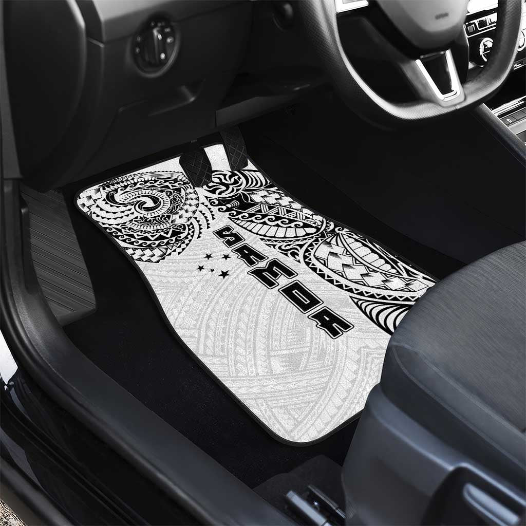 Samoa 685 Art Traditional Tattoo Pattern Car Mats White Color LT03 - Polynesian Pride