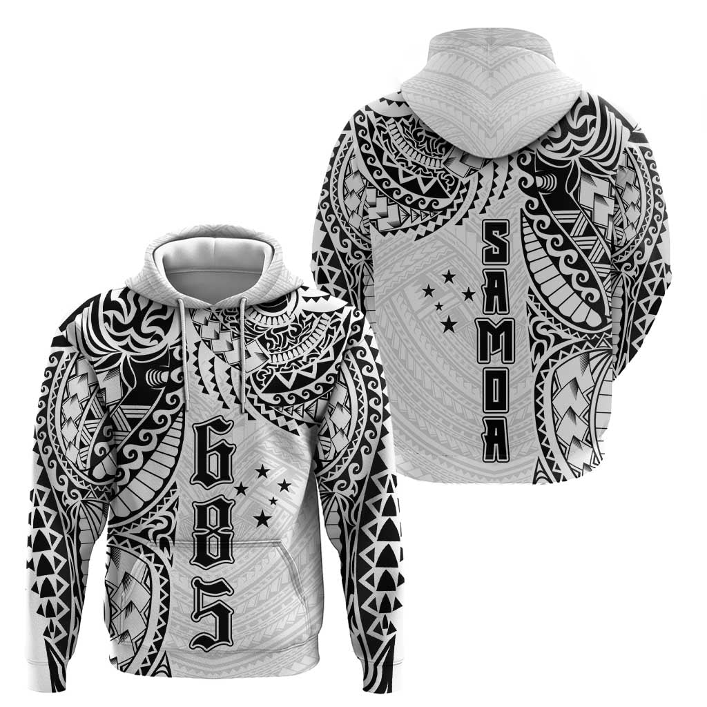 Samoa 685 Art Traditional Tattoo Pattern Hoodie White Color LT03 - Polynesian Pride