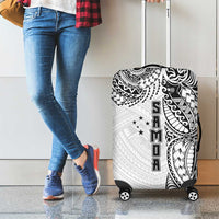 Samoa 685 Art Traditional Tattoo Pattern Luggage Cover White Color