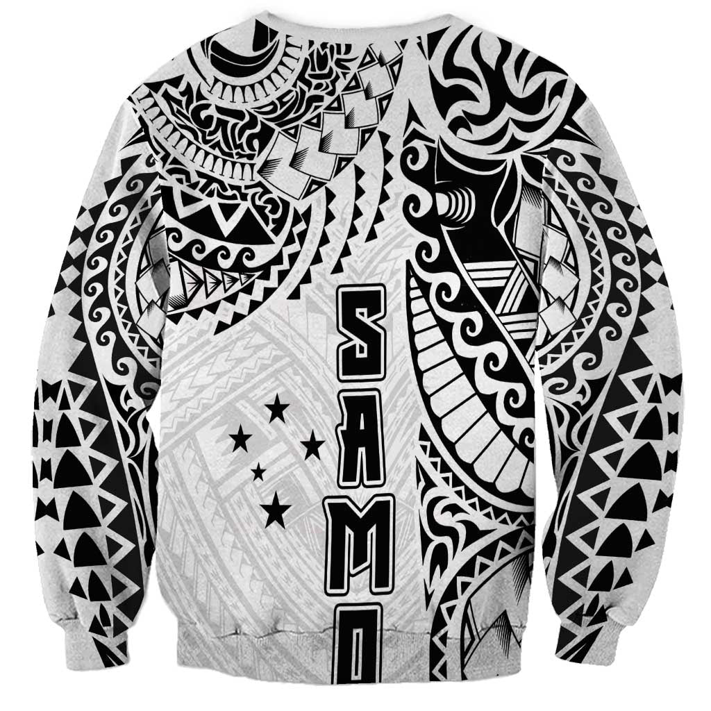 Samoa 685 Art Traditional Tattoo Pattern Sweatshirt White Color