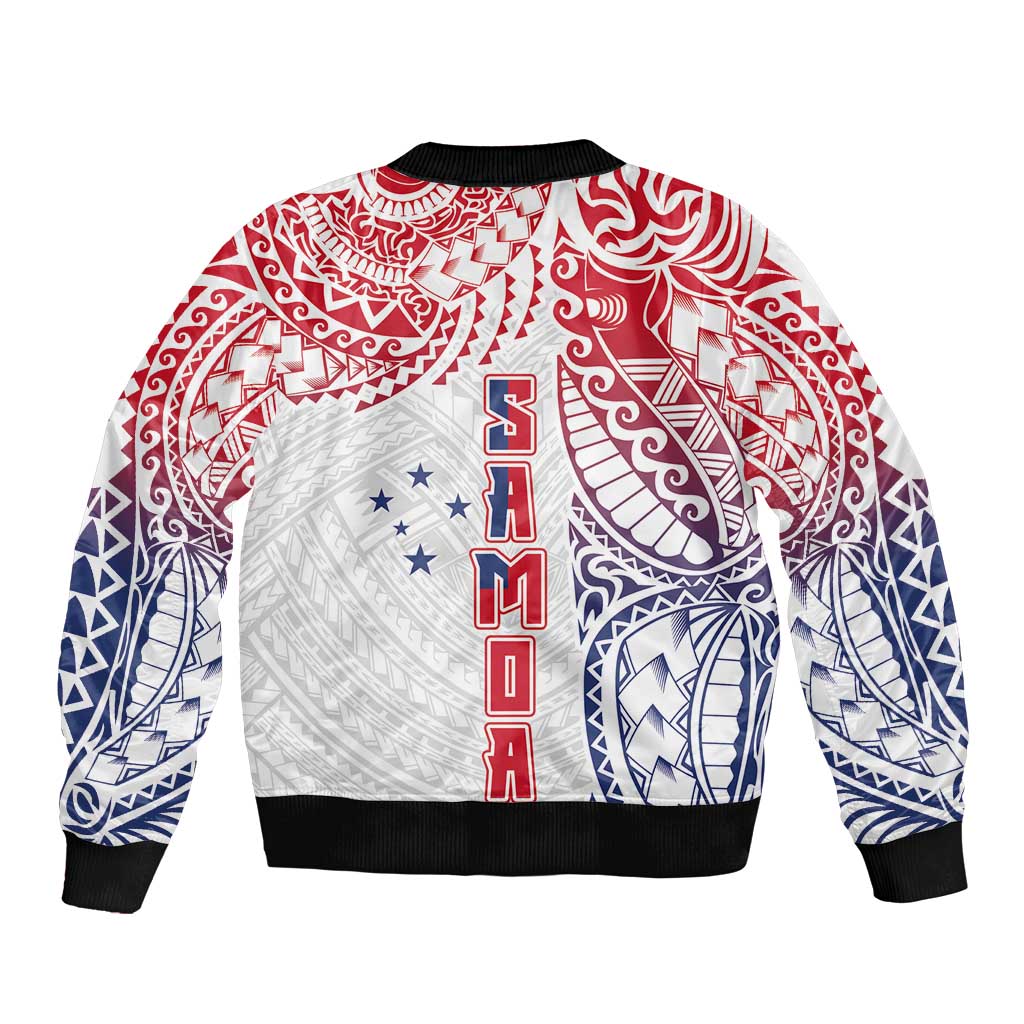 Samoa 685 Art Traditional Tattoo Pattern Bomber Jacket Gradient Color LT03 - Polynesian Pride