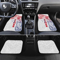 Samoa 685 Art Traditional Tattoo Pattern Car Mats Gradient Color LT03 Set 4pcs White - Polynesian Pride