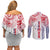 Samoa 685 Art Traditional Tattoo Pattern Couples Matching Off Shoulder Short Dress and Long Sleeve Button Shirt Gradient Color