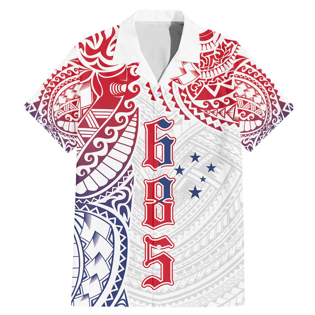 Samoa 685 Art Traditional Tattoo Pattern Family Matching Mermaid Dress and Hawaiian Shirt Gradient Color