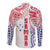 Samoa 685 Art Traditional Tattoo Pattern Family Matching Tank Maxi Dress and Hawaiian Shirt Gradient Color