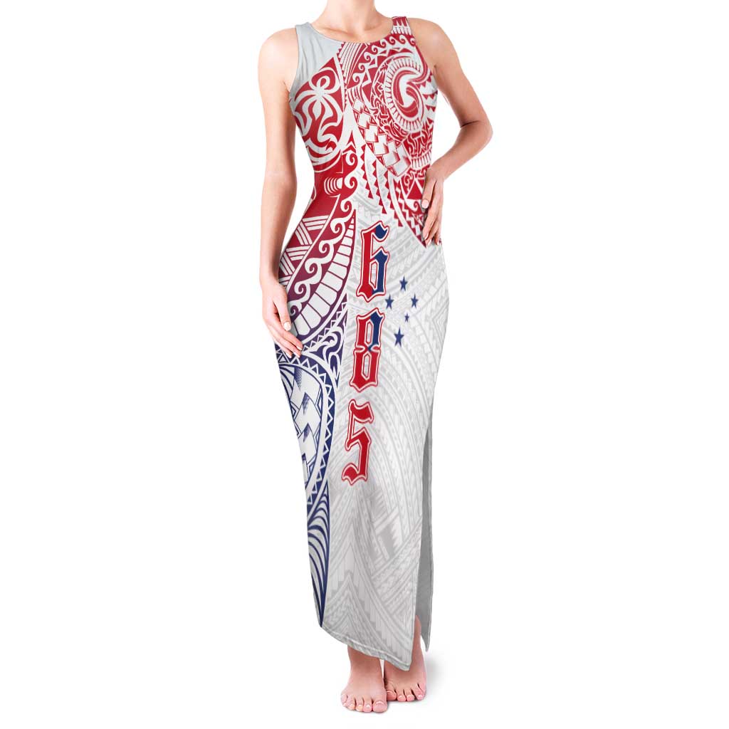Samoa 685 Art Traditional Tattoo Pattern Family Matching Tank Maxi Dress and Hawaiian Shirt Gradient Color