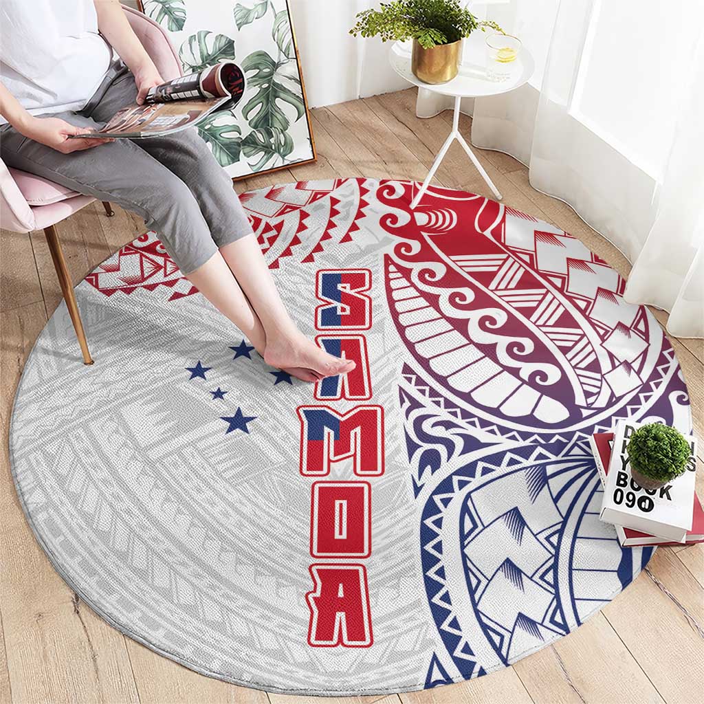 Samoa 685 Art Traditional Tattoo Pattern Round Carpet Gradient Color LT03 - Polynesian Pride