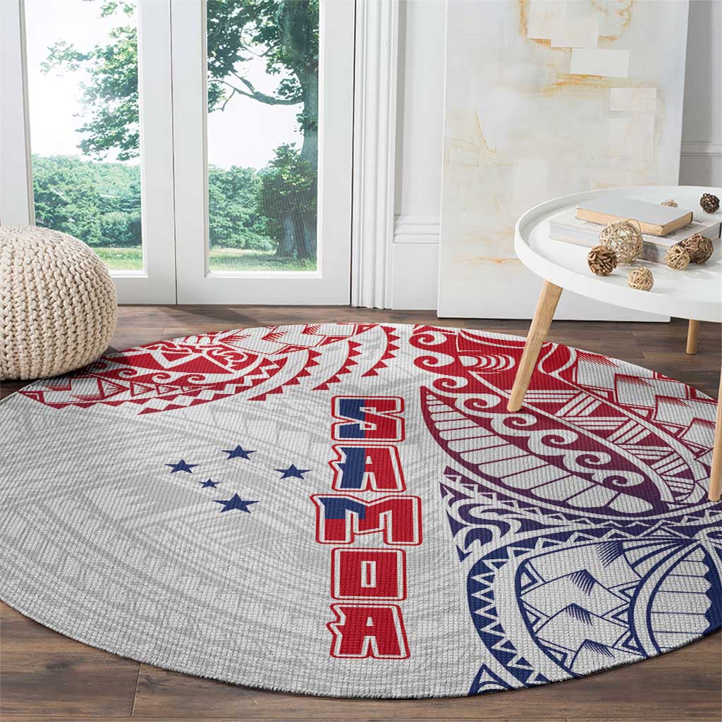 Samoa 685 Art Traditional Tattoo Pattern Round Carpet Gradient Color LT03 - Polynesian Pride