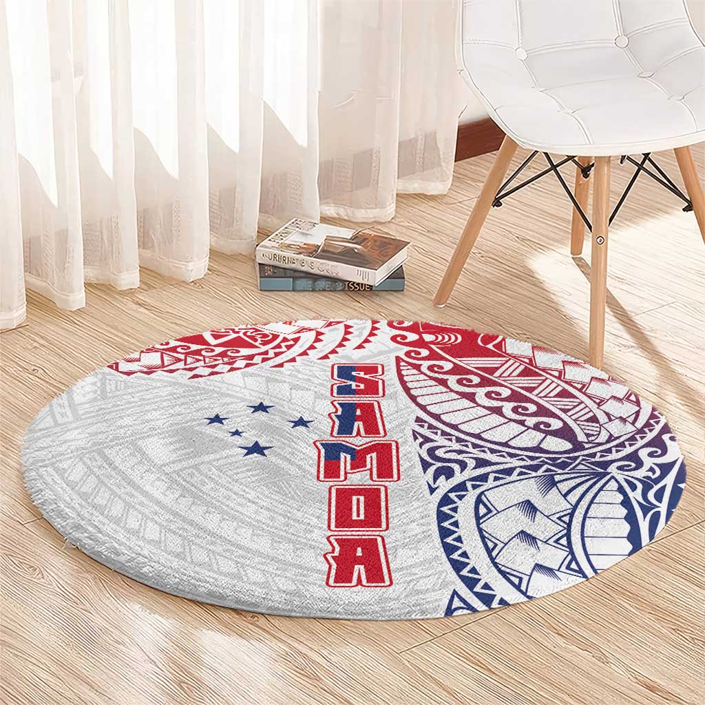 Samoa 685 Art Traditional Tattoo Pattern Round Carpet Gradient Color LT03 - Polynesian Pride
