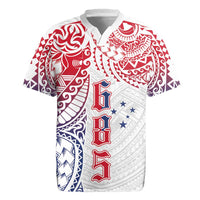 Samoa 685 Art Traditional Tattoo Pattern Rugby Jersey Gradient Color LT03 White - Polynesian Pride