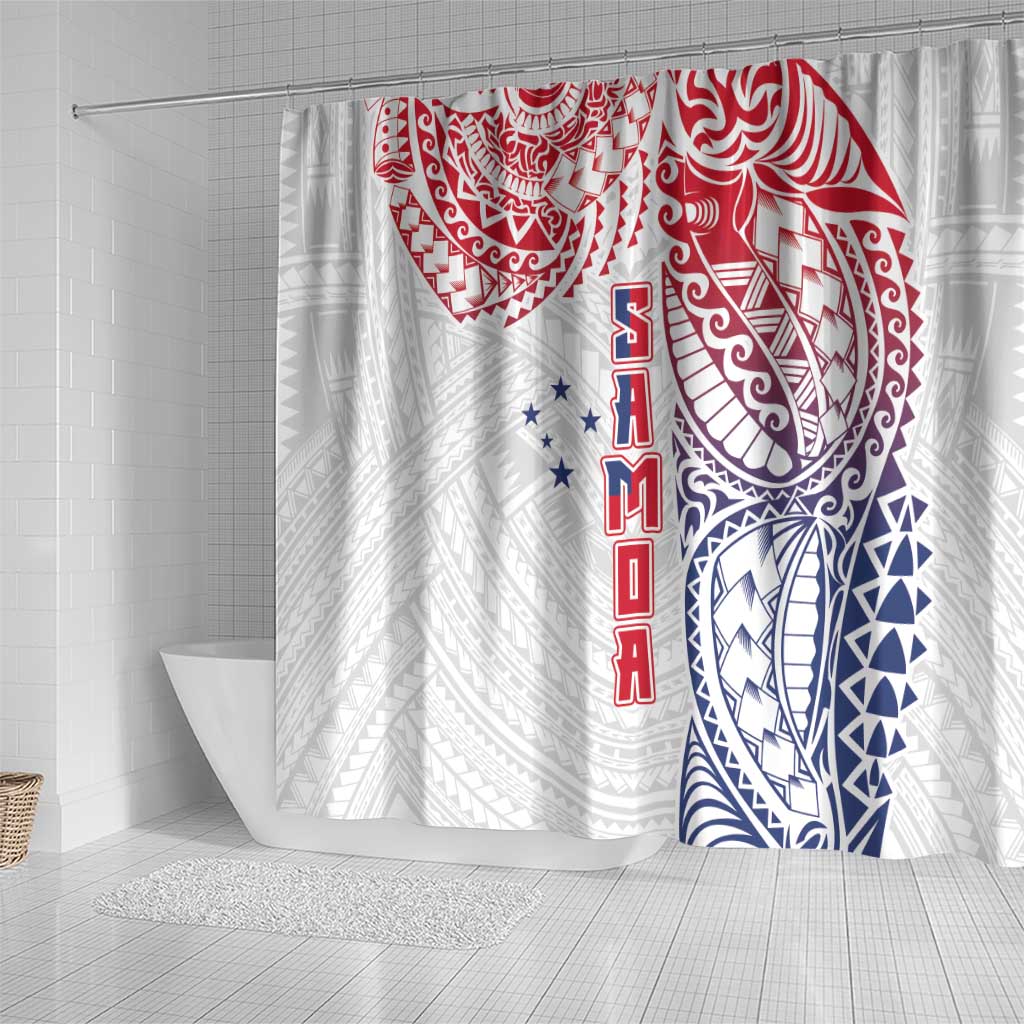 Samoa 685 Art Traditional Tattoo Pattern Shower Curtain Gradient Color LT03 - Polynesian Pride