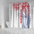 Samoa 685 Art Traditional Tattoo Pattern Shower Curtain Gradient Color