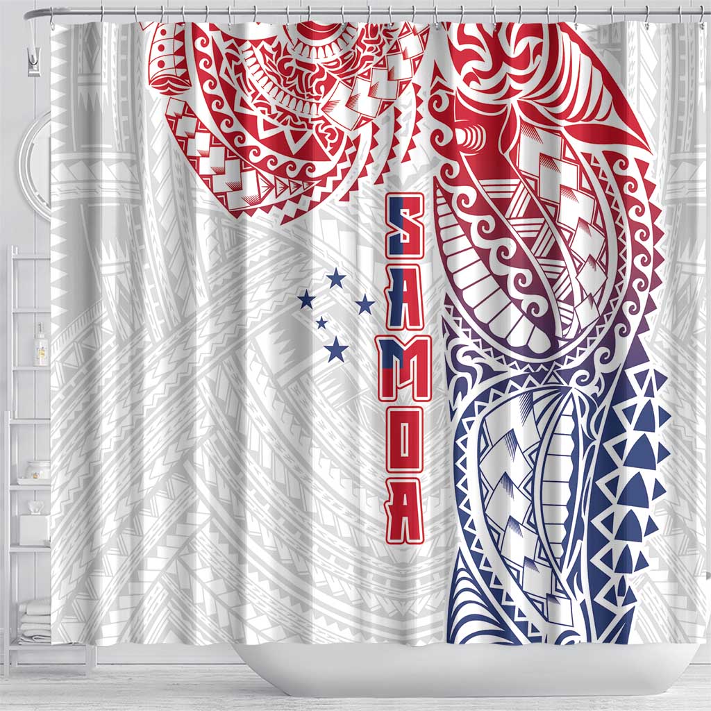 Samoa 685 Art Traditional Tattoo Pattern Shower Curtain Gradient Color LT03 - Polynesian Pride