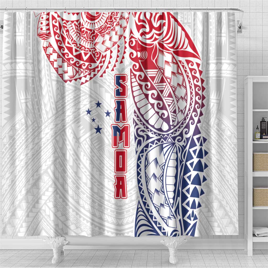 Samoa 685 Art Traditional Tattoo Pattern Shower Curtain Gradient Color LT03 - Polynesian Pride