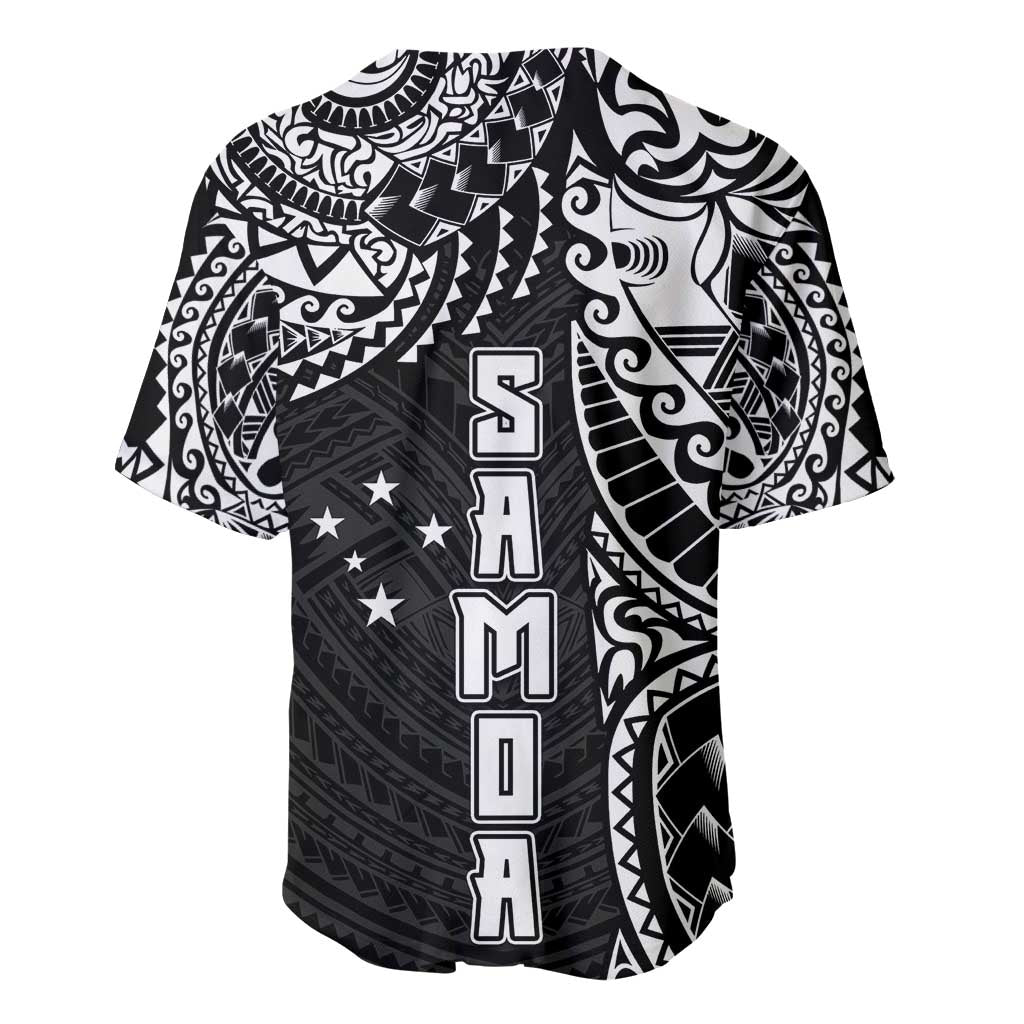 Samoa 685 Art Traditional Tattoo Pattern Baseball Jersey Black Color LT03 - Polynesian Pride