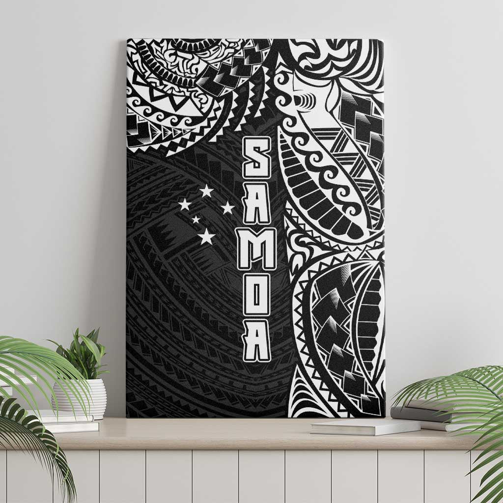 Samoa 685 Art Traditional Tattoo Pattern Canvas Wall Art Black Color LT03 - Polynesian Pride