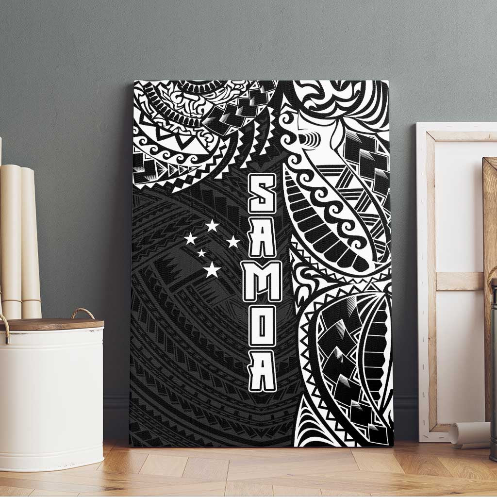 Samoa 685 Art Traditional Tattoo Pattern Canvas Wall Art Black Color LT03 - Polynesian Pride