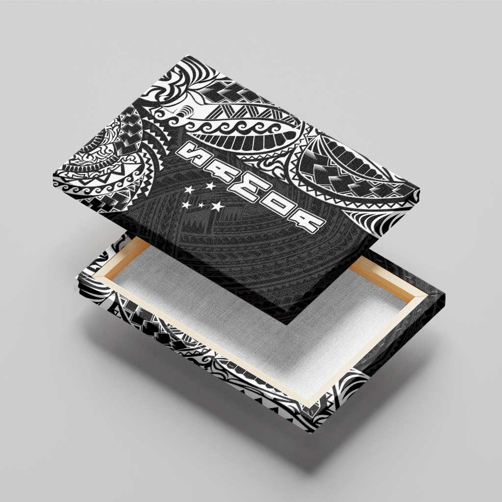 Samoa 685 Art Traditional Tattoo Pattern Canvas Wall Art Black Color LT03 - Polynesian Pride