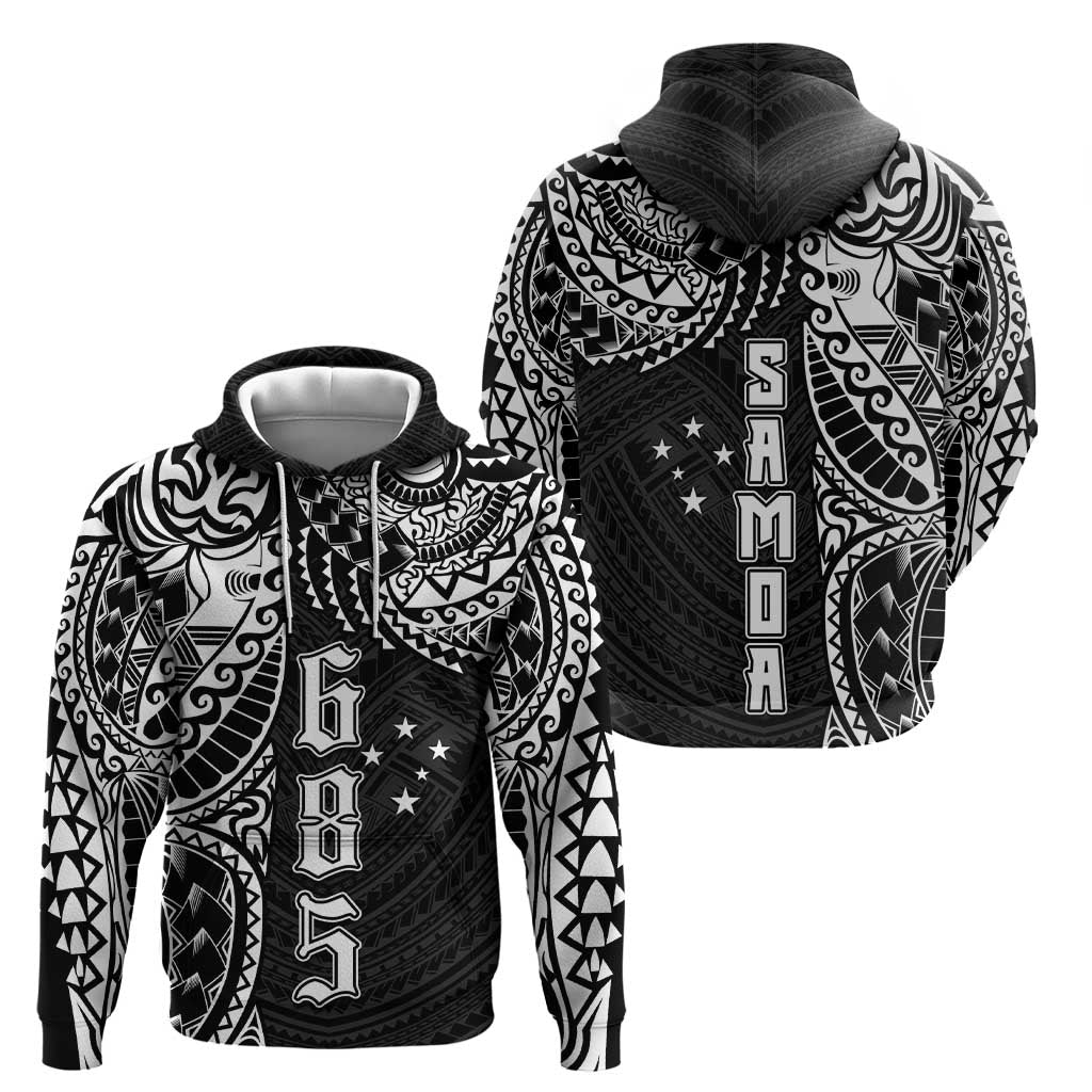 Samoa 685 Art Traditional Tattoo Pattern Hoodie Black Color LT03 - Polynesian Pride
