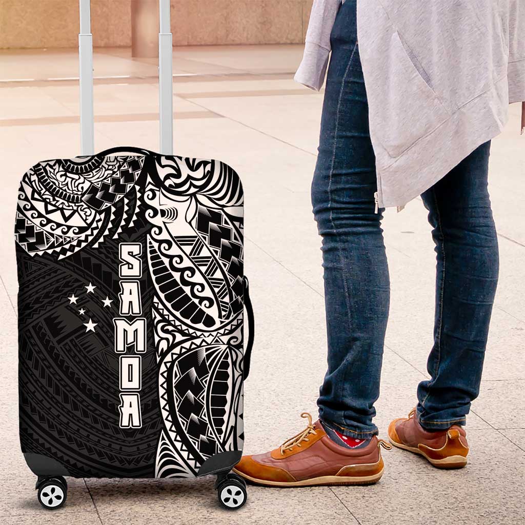 Samoa 685 Art Traditional Tattoo Pattern Luggage Cover Black Color LT03 Black - Polynesian Pride