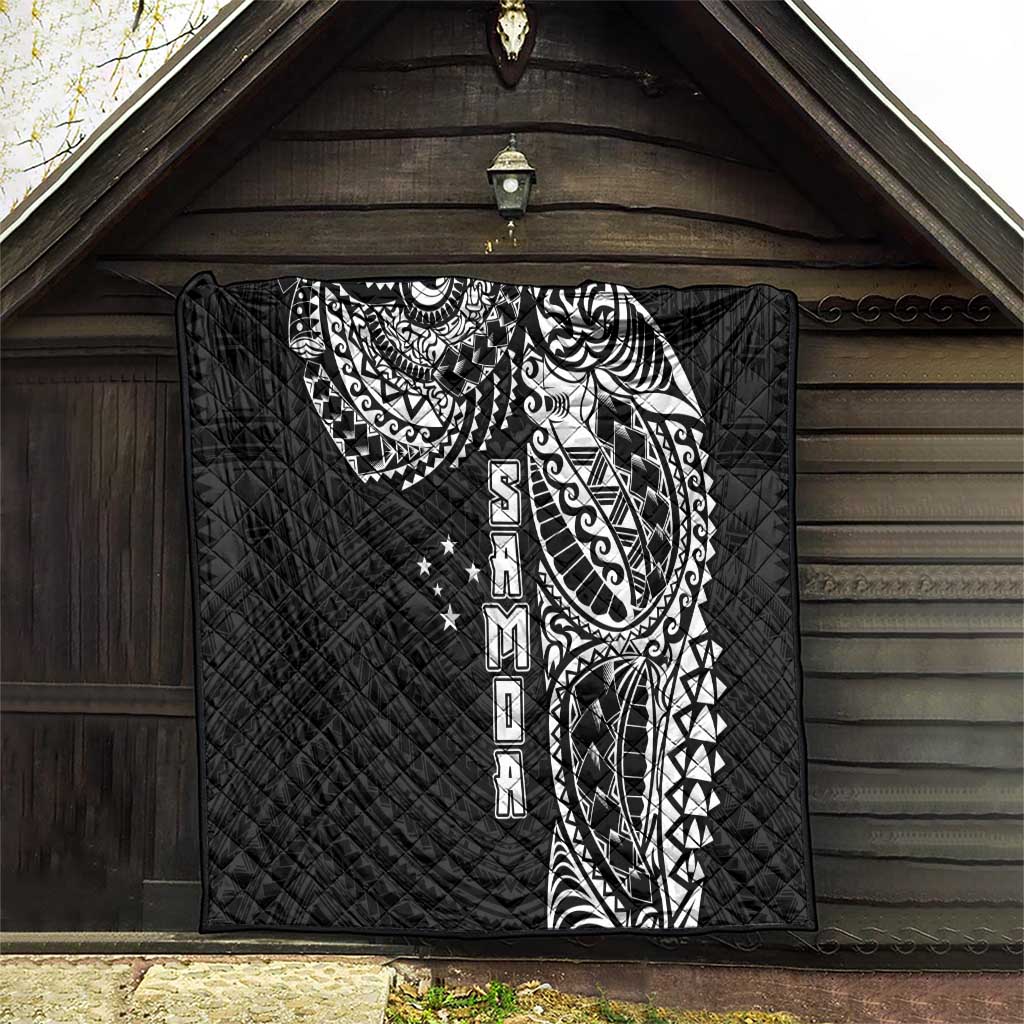Samoa 685 Art Traditional Tattoo Pattern Quilt Black Color LT03 - Polynesian Pride
