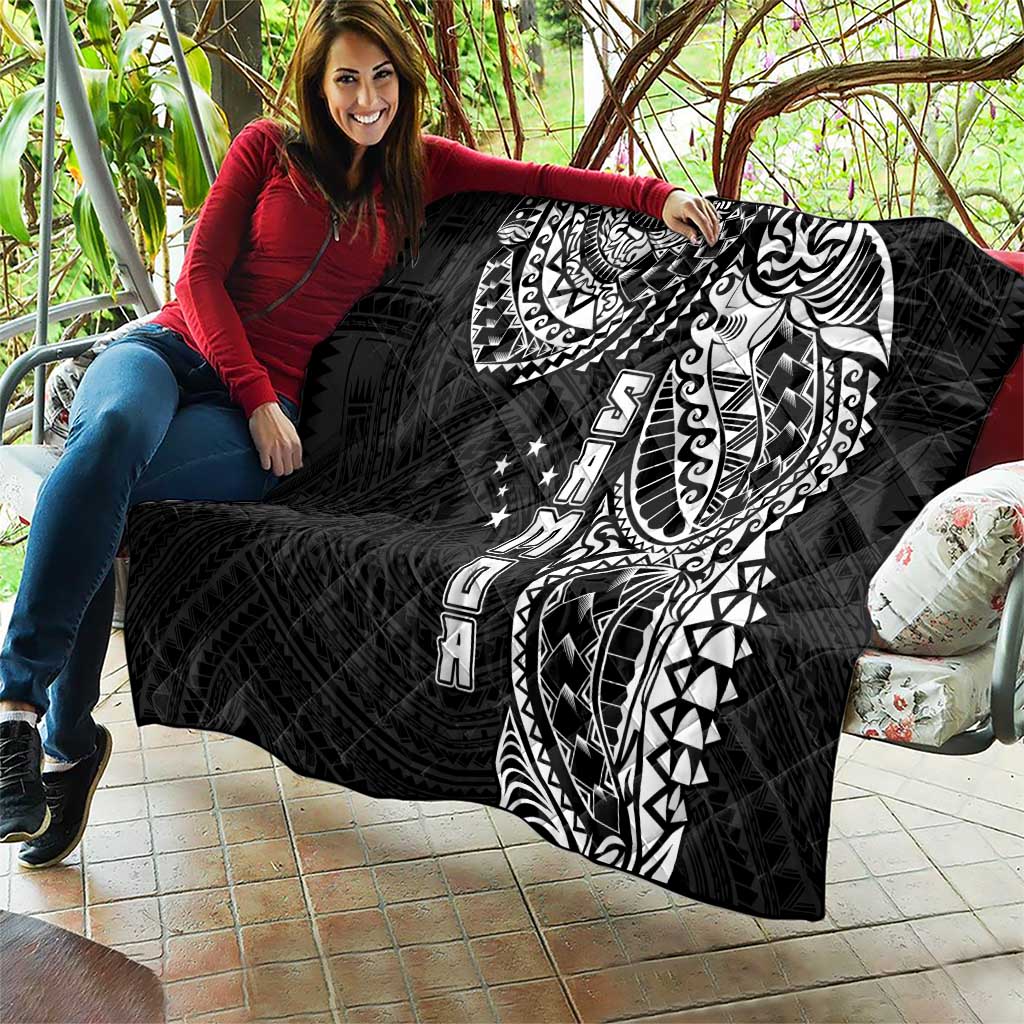 Samoa 685 Art Traditional Tattoo Pattern Quilt Black Color LT03 - Polynesian Pride