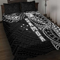 Samoa 685 Art Traditional Tattoo Pattern Quilt Bed Set Black Color LT03 Black - Polynesian Pride