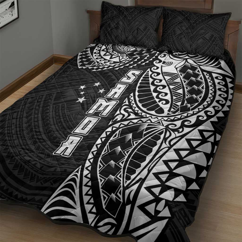 Samoa 685 Art Traditional Tattoo Pattern Quilt Bed Set Black Color LT03 - Polynesian Pride