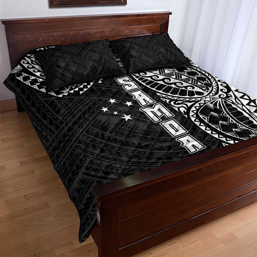 Samoa 685 Art Traditional Tattoo Pattern Quilt Bed Set Black Color LT03 - Polynesian Pride